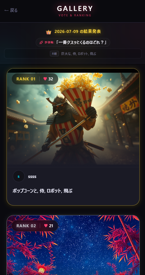 ランキング画面